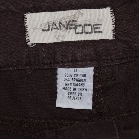 Jane Doe Brown Jeans Pants Waist 32x29.5 Inseam - Picture 5 of 8